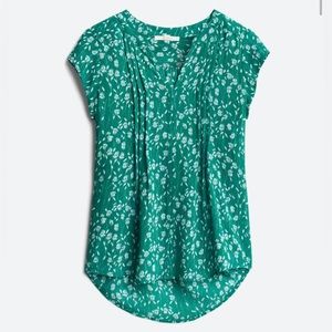 Fun2Fun green Alvena Split Neck Blouse